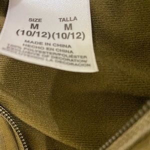 Adidas Green zip up size Medium boys